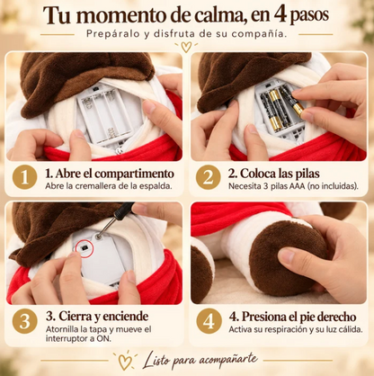 Peluche de Jesús que respira con luz